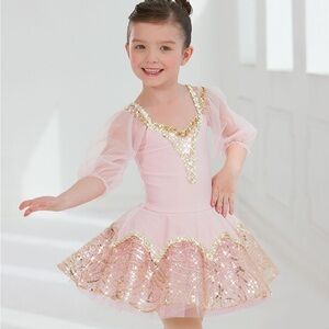 Revolution Pink and Gold Dance Costume